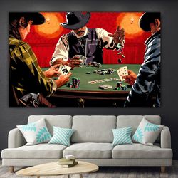 poker, canvas painting, gambling game canvas painting, poker cards canvas painting-1