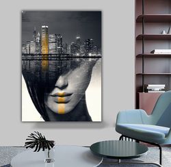 woman art canvas painting ,women canvas art ,wall art decor,canvas wall art