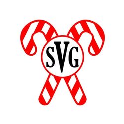 candy cane monogram svg, christmas svg, monogram svg, digital download, cut file, sublimation, clipart (individual svg/d