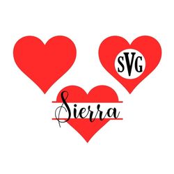 valentines day svg, heart svg, monogram frames svg, digital download, cut files, sublimation, clip art (includes svg, pn