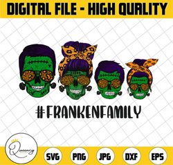 franken family sublimation png, monster family skull sublimation png designs, halloween design, family halloween png