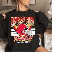 Kansas City Sweatshirt T-Shirt, Vintage Kansas City Football Crewneck Sweatshirt, Chief Sweatshirt, Chief T-Shirt, Kansa