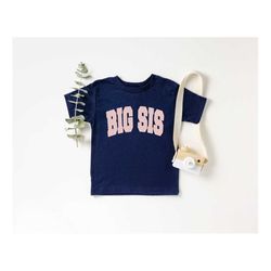 retro big sis t-shirt, gift for big sister toddler shirt, vintage natural kids gift, big sister toddler shirt, sibling t