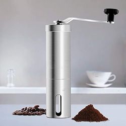 stainless steel manual coffee grinder with ceramic burrs