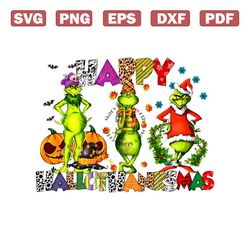 the grinch happy hallothanksmas png sublimation download