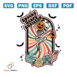 vintage spooky scary skeleton png sublimation download