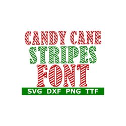 candy cane font svg  ttf, candy cane alphabet, christmas font, digital download, cut files, 1 svg, 1 dxf, 1 png  1 ttf f