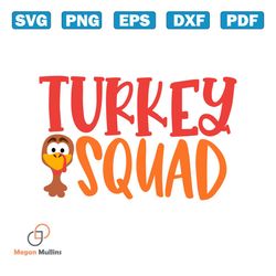 turkey squad groovy thanksgiving svg digital cricut file