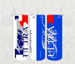 michelob ultra beer tumbler png, drink tumbler design, straight design 20oz/ 30oz skinny tumbler, png file download