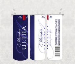 michelob ultra beer tumbler png - drink tumbler design - straight design 20oz/ 30oz skinny tumbler - png file