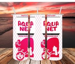 aqua net red tumbler png - drink tumbler design - straight design 20oz/ 30oz skinny tumbler png, instant download