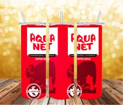 aqua net red tumbler png - drink tumbler design - straight design 20oz/ 30oz skinny tumbler png - instant download