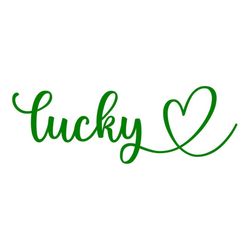 st patricks day svg, lucky heart svg, lucky svg, digital download, cut file, sublimation, clip art (includes svg/png/dxf