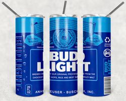 bud light tumbler png - drink tumbler design - straight design 20oz/ 30oz skinny tumbler png - instant download