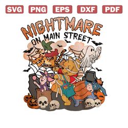 vintage nightmare on main street winnie the pooh png file