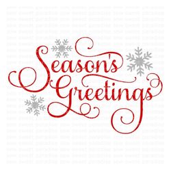 season's greetings svg, christmas svg, holiday sign svg, digital download, cut file, sublimation, clip art (svg/dxf/png/