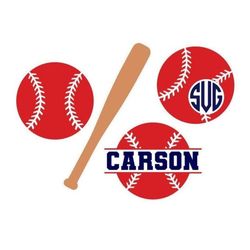 baseball svg, monogram frame svg, name frame svg, digital download, cut file, sublimation, clip art (includes 4 svg/png/