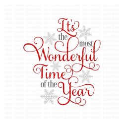 it's the most wonderful time of the year svg, christmas, digital download, cut file, sublimation, clip art (svg/dxf/png/