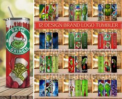 bundle 12 designs christmas tumbler design,grinch tumbler wrap, christmas tumbler png 72