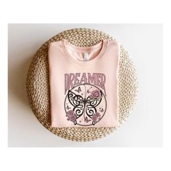 dreamer shirt, dreamer butterfly t-shirt, boho butterfly gift, bohemian sweatshirt, vintage butterfly shirt