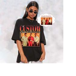 custom your photo and text here, custom photo vintage t- shirts, custom bootleg rap tee, vintage custom funny rap shirt,