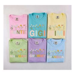 Comfort Colors Mama Shirt, Nana Shirt, Grandma Shirt, GiGi Shirt, Grammy Shirt, Auntie Shirt, Mother's Day Gift TEE