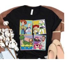 Disney Toy Story Characters Retro Shirt, Buzz Lightyear, Woody, Jessie, Aliens, Slinky, Lotso,WDW Matching Family Shirt,