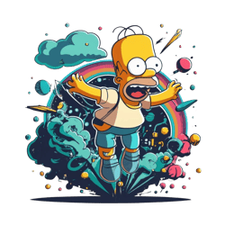 "homer simpsons", space explosion