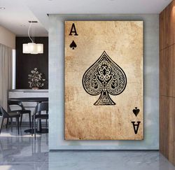 poker, canvas painting, gambling game canvas painting, poker cards canvas painting-2