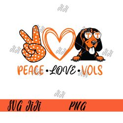 peace love vols png, peace love dog png