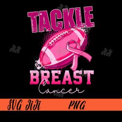 tackle football breast cancer png, football pink ribbon png, breast cancer png