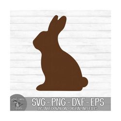 chocolate easter bunny - instant digital download - svg, png, dxf, and eps files included!