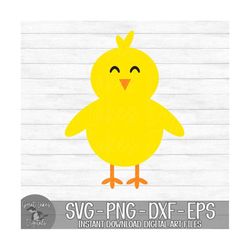 easter chick - instant digital download - svg, png, dxf, and eps files included!