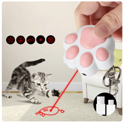 pet cat toys pet laser toy for cats interactive funny kitten training laser toy usb rechargeable multifunctional cat acc