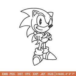 sonic black white embroidery design, sonic embroidery, emb design, embroidery shirt, embroidery file, digital download