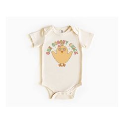 one groovy chick baby bodysuit, happy easter shirts & bodysuit, easter shirts for babies, christian tee for kids