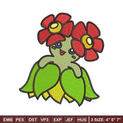 bellossom embroidery design, bellossom embroidery, anime design, embroidery shirt, embroidery file, digital download