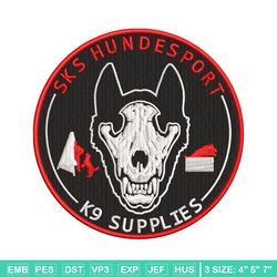 sks hundesport embroidery design, sks embroidery, logo design, embroidery shirt, embroidery file, digital download