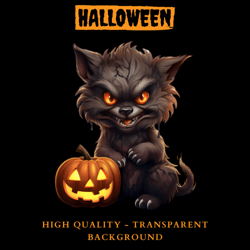 halloween clipart - transparent background - high quality - commercial use - digital download