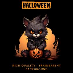 halloween clipart - transparent background - high quality - commercial use - digital download