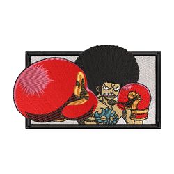 afro luffy embroidery design, one piece embroidery, embroidery file, anime design, anime shirt, digital download