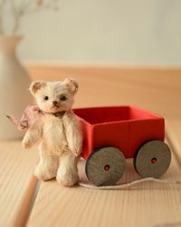 miniature teddy bear 1.77"(4.5 cm)/cute collectible toy/