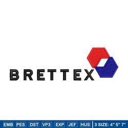 brettex logo embroidery design, brettex logo embroidery, logo design, embroidery file, logo shirt, instant download.
