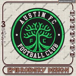 austin fc embroidery design, mls logo embroidery files, mls austin fc logo, machine embroidery pattern