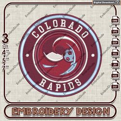 colorado rapids embroidery design, mls logo embroidery files, mls colorado rapids logo, machine embroidery pattern