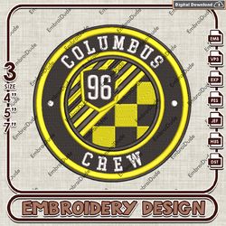 columbus crew embroidery design, mls logo embroidery files, mls columbus crew logo, machine embroidery pattern