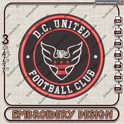 d.c. united embroidery design, mls logo embroidery files, mls dc united logo, machine embroidery pattern