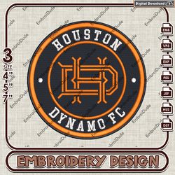 houston dynamo fc embroidery design, mls logo embroidery files, mls houston dynamo fc logo, machine embroidery pattern
