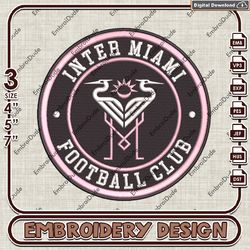 inter miami cf embroidery design, mls logo embroidery files, mls inter miami cf logo, machine embroidery pattern