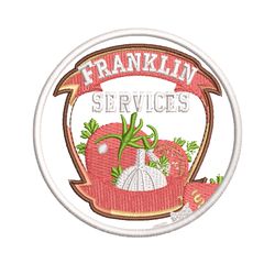 franklin services logo embroidery design, franklin services embroidery, embroidery file, logo design, instant download.